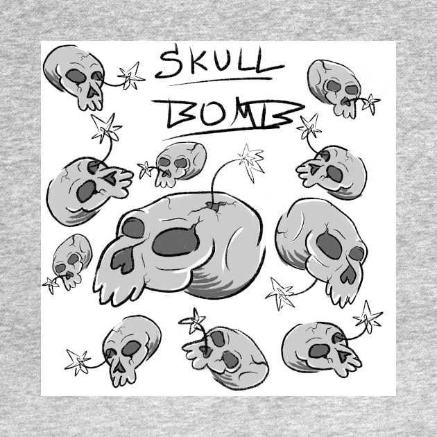 Skull Bomb (Grey Scale & Title) by Wyyrmwood